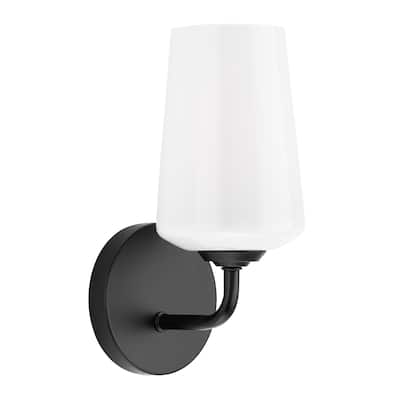 Progress Lighting P710149 Celino 11" Tall Wall Sconce with White Glass