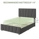 preview thumbnail 7 of 5, Upholstered Platform Bed Frame with Adjustable Headboard and Drawers
