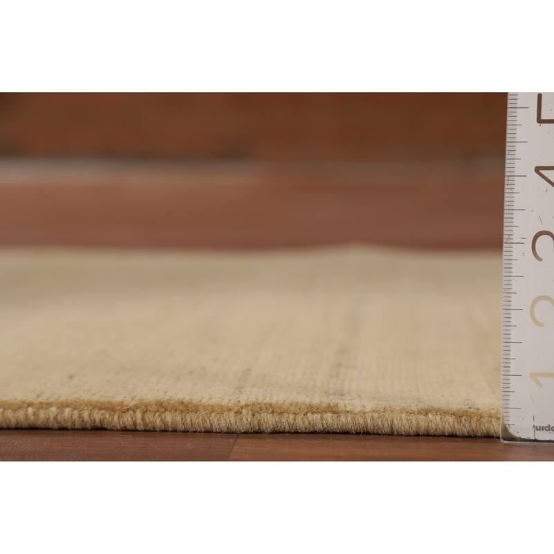 Solid Gabbeh Modern Runner Rug Handmade Wool Carpet - 2'9"x 9'8"