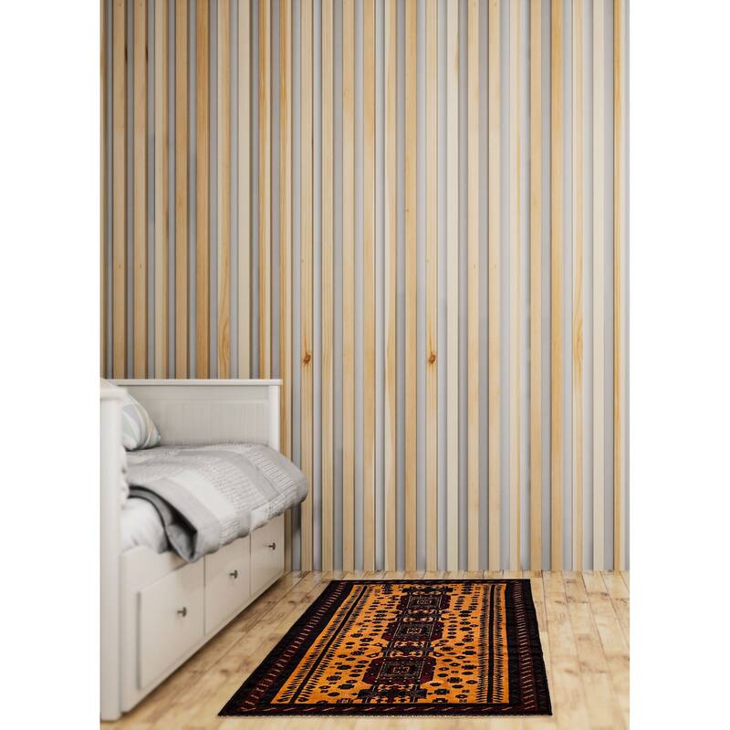 ECARPETGALLERY Hand-knotted Teimani Burnt Orange Wool Rug - 3'7 x 6'7