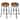 Yaheetech 2PCS Bar Stools With Metal Frame Backless Barstools with Round Top Counter Height Stools, Rustic Brown - N/A