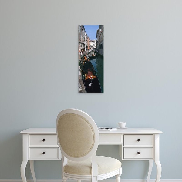 Easy Art Prints Panoramic Images's 'Gondolas in a canal, Venice, Veneto, Italy' Premium Canvas Art
