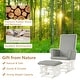 preview thumbnail 20 of 30, Gymax Glider and Ottoman Cushion Set Wooden Baby Nursery Rocking Chair - See Details