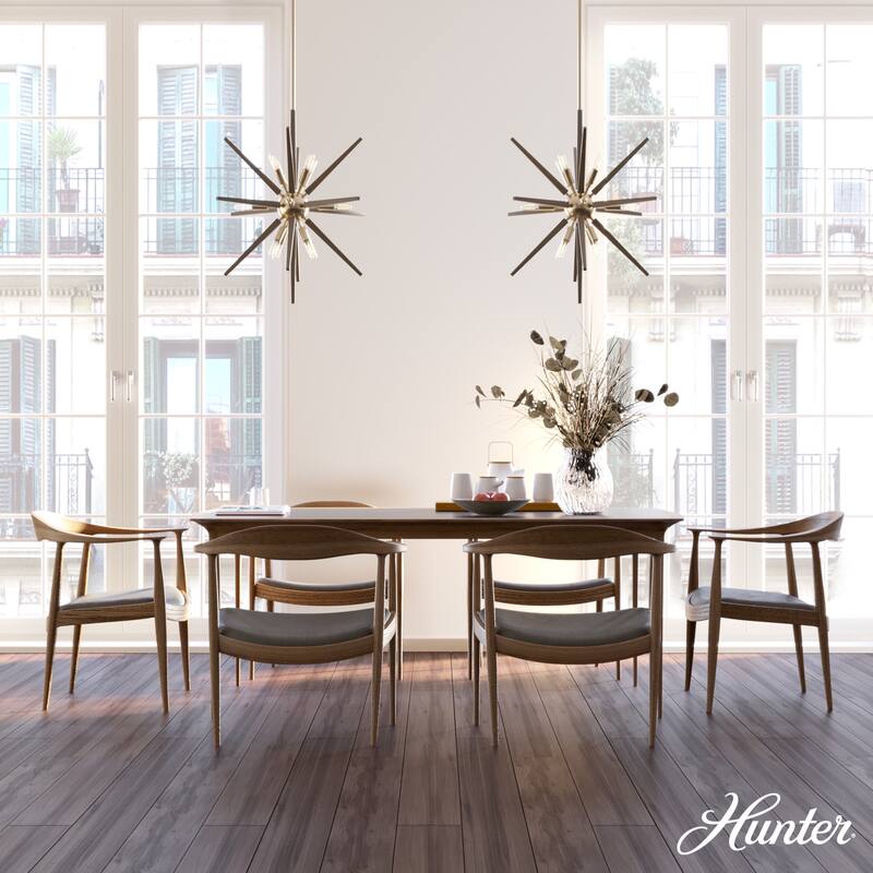 Hunter Jupiter Star Pendant - Entry, Dining Room - Mid-Century Modern, Sputnik