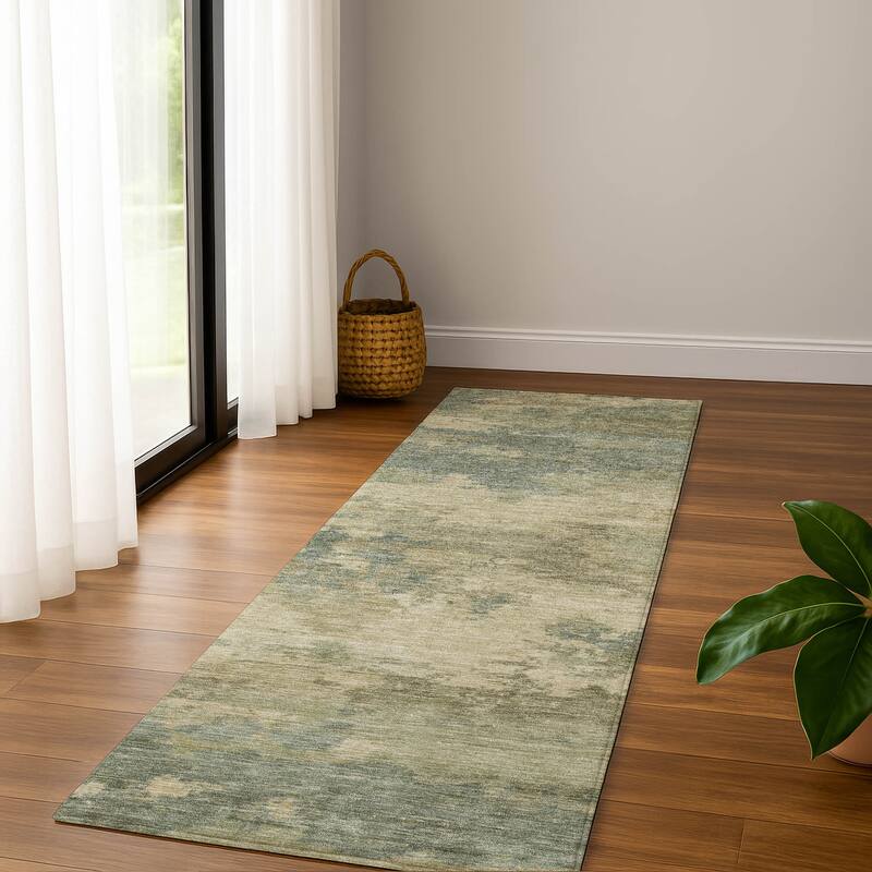 Premium Washable Super Soft Modern Chic Mayfield Rug - Seafoam - 2'3" x 7'6"