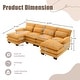 preview thumbnail 7 of 5, HOMEFUN Chenille Upholstered U-Shaped Modular Wood Frame Sleeper Sectional Sofa with Double Chaise