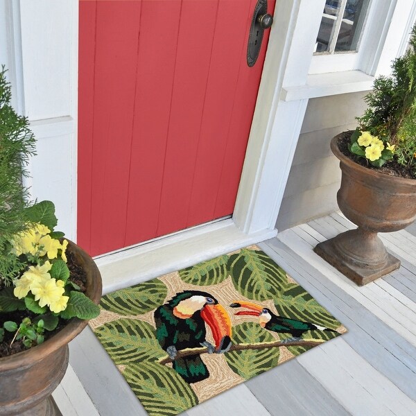 Liora Manne Frontporch Two Cute Toucans Indoor Outdoor Area Rug