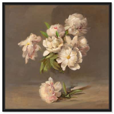 Porter Peonies in a Vase Canvas by Art Remedy