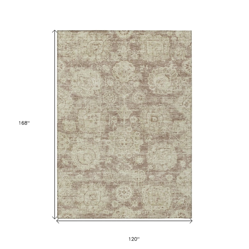 HomeRoots Floral Transitional Rectangle Outdoor Rug
