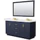 Option Dark Blue / White Quartz Top / Brushed Gold