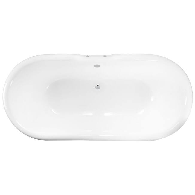 Kingston Brass Aqua Eden 60" Cast Iron Clawfoot Tub with 7" Faucet
