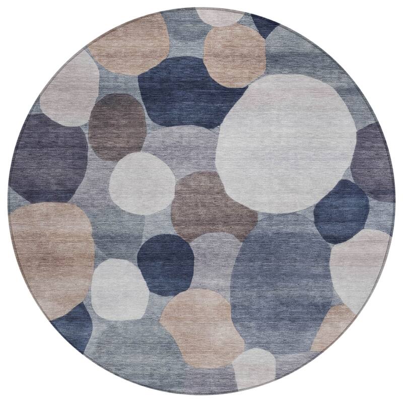 Machine Washable Indoor/ Outdoor Modern Circy Chantille Rug
