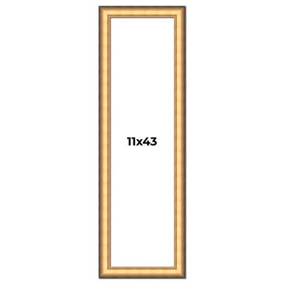 11x43 Frame Gold Plein Aire Solid Wood Picture Frame Width 2 Inches |