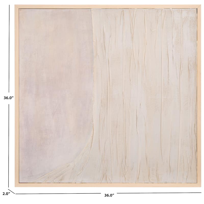 SAFAVIEH Home Iron It Out 36-inch Offwhite Framed Mixed Media Art - Off White