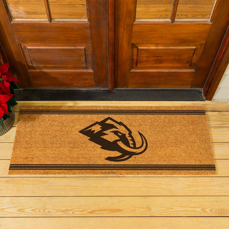 Utah Hockey Club Monochrome Indoor/Outdoor Coir Door Mat - 60" x 24"