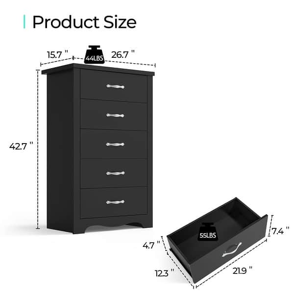 nice black mini dress Cozy Castle Rattan 5 Drawer Dresser for Bedroom, Modern Boho Dresser f –  cozycastle.com