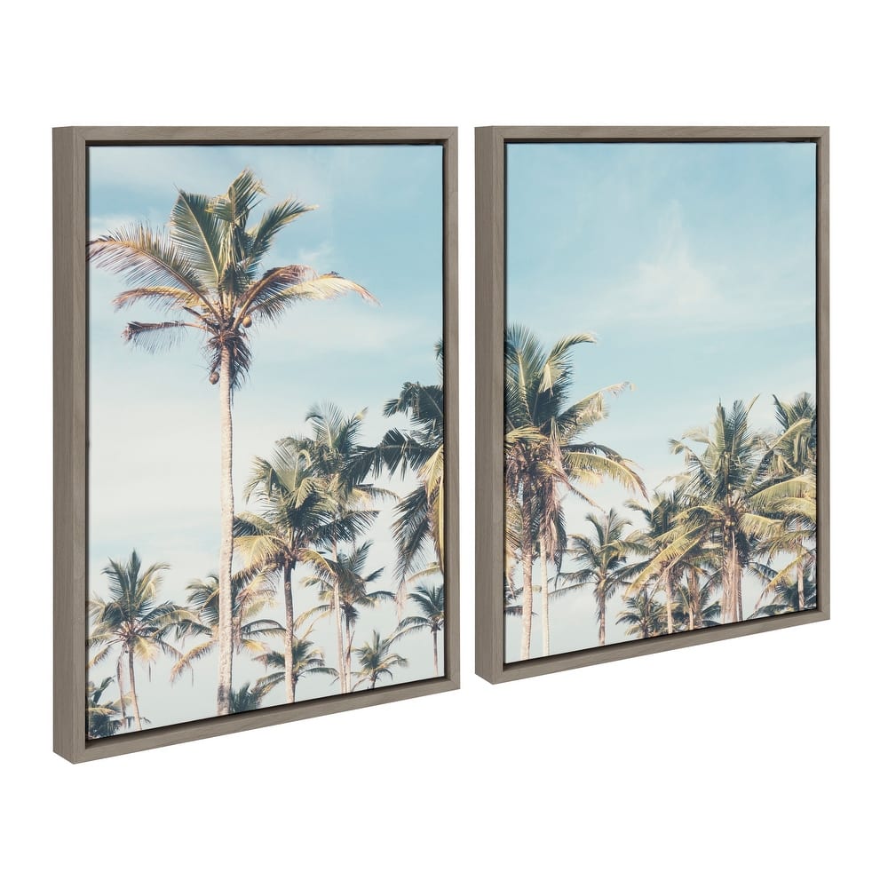 Kate and Laurel Sylvie Beach Canvas Set by The Creative Bunch Studio