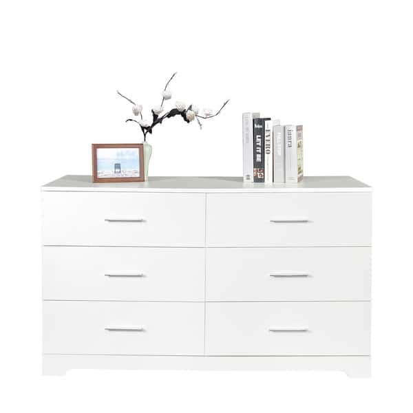 Modern Wood Dresser for Bedroom with Wide Drawers