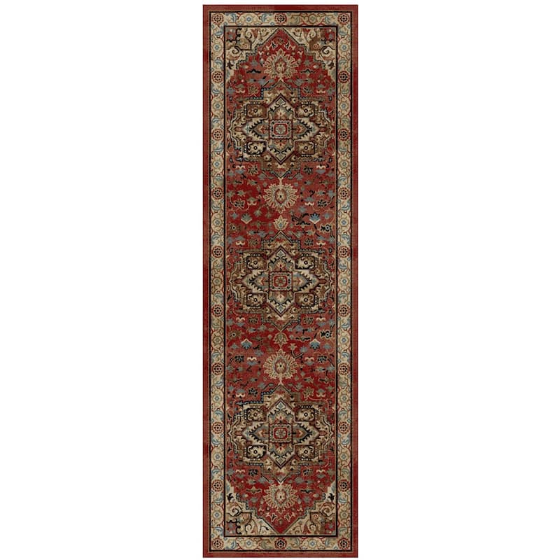 Mayberry Hometown Charisma Traditional Area Rug - 2'3"x7'7" - Claret