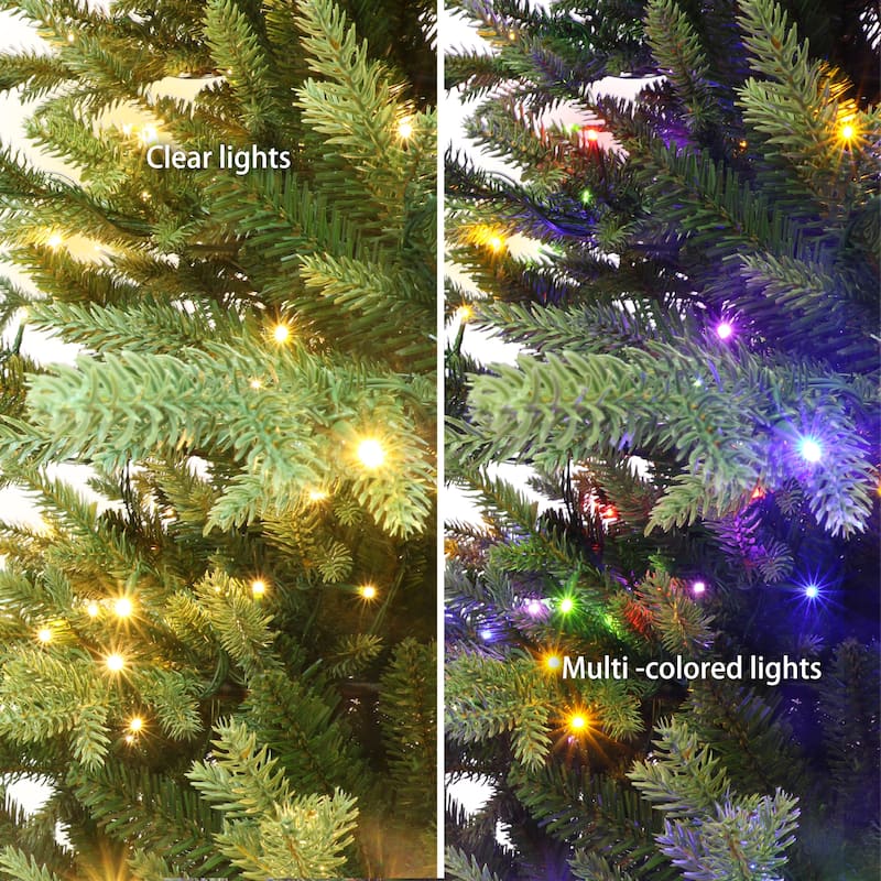 Puleo International 7.5 ft. Pre-Lit Dorchester Fir Artificial Christmas Tree