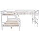 preview thumbnail 16 of 16, Modern L-Shaped Wooden Twin Size Loft Bed and Twin over Full Bunk Bed with Built-in Desk,Easy Assembly