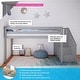 preview thumbnail 22 of 23, Max and Lily Twin Size Low Loft with Stairs