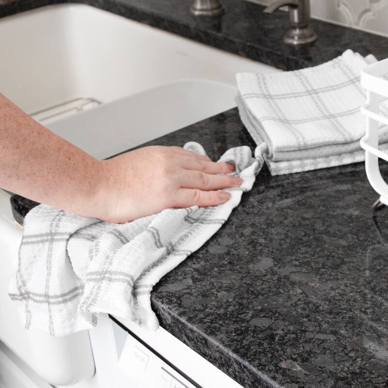 T-fal Flat Waffle Dish Cloth, (Set of 8) - Gray