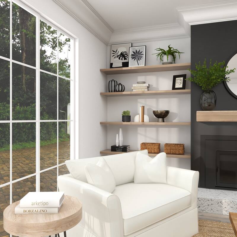 White Marble 5 lbs Decorative Bookends with Wood Details (Set of 2)