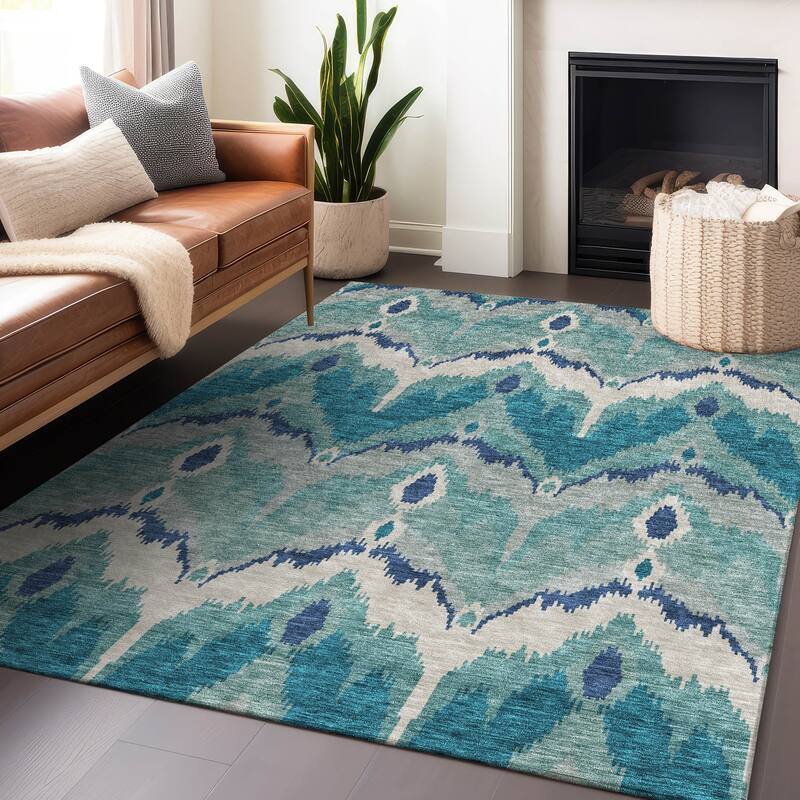 Premium Washable Super Soft Modern Ikat Mayfield Rug