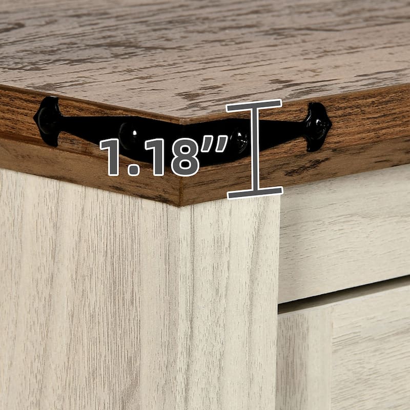 Moasis Classic 3 Drawers Nightstand with Charging Station and Power Outlet