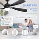 preview thumbnail 65 of 118, Sofucor 45/52 Inch Ceiling Fan with Remote & Lights Quiet DC Motor 5 Blade High CFM Modern Fan