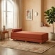preview thumbnail 61 of 105, Jaxx Alon Daybed - Fold-Out Sleeper Chaise with Premium Memory Foam Queen-Size Mattress - Made in the USA Boucle Terra Cotta