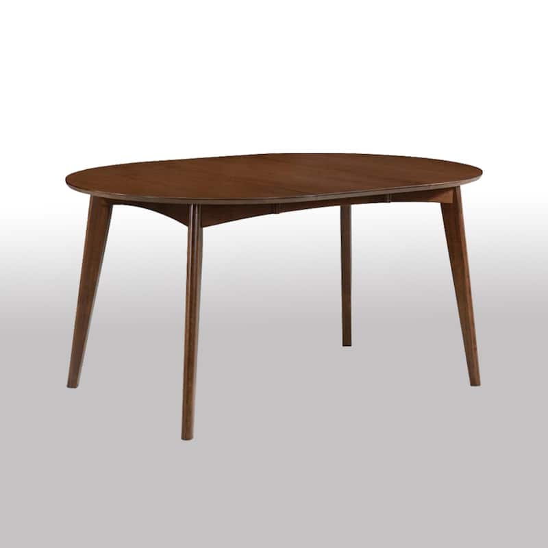 Oval Wood Dining Table in Dark Walnut