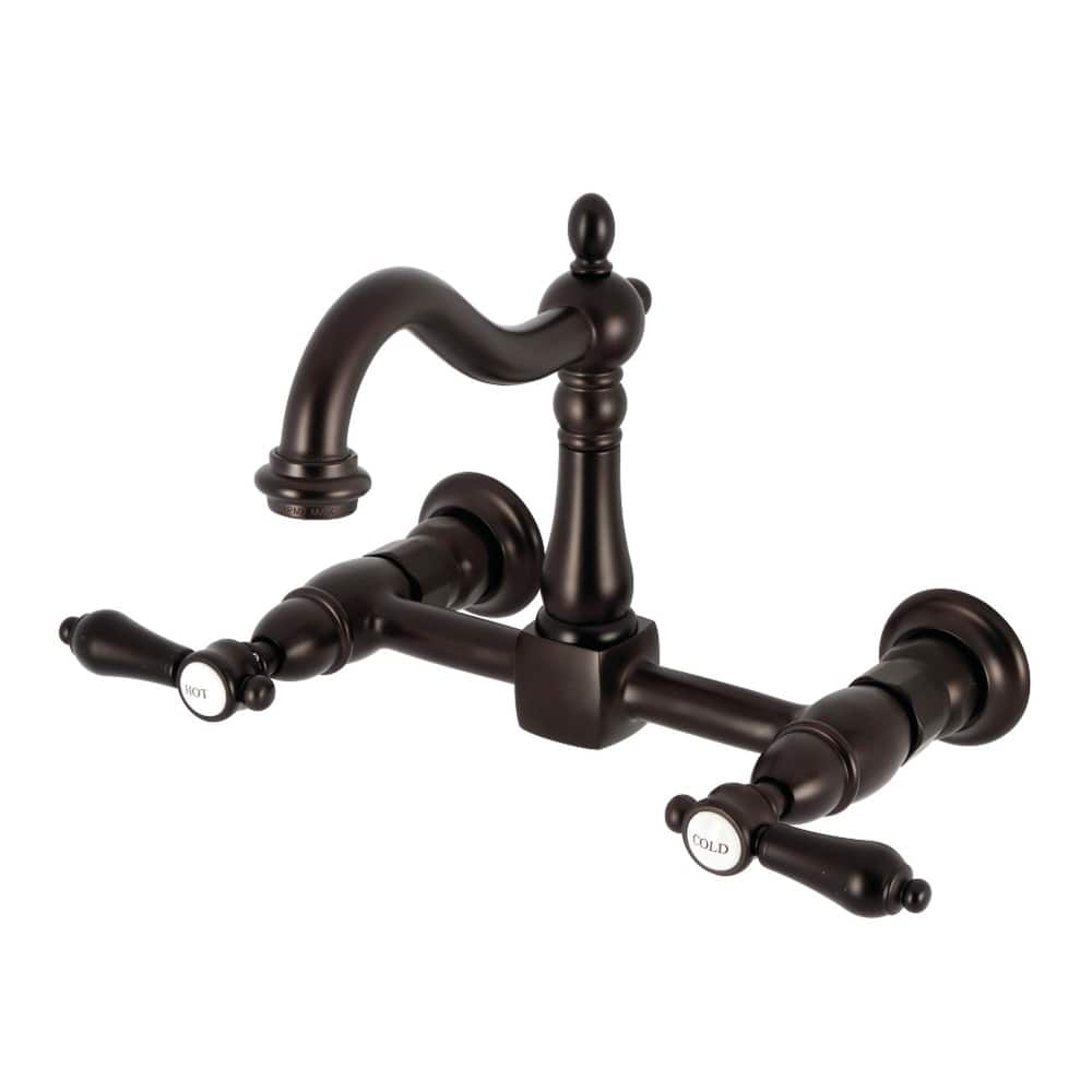 Heirloom Two-Handle 2-Hole Wall Mount Bridge Kitchen Faucet