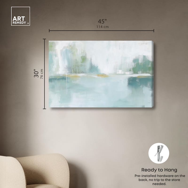 Mirrored Aqua Dream I Canvas by Art Remedy, Gallery Wrapped