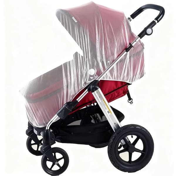 slide 2 of 5, ELEMOVE Fitted Stroller Mosquito Nets Baby Stroller Mesh Full Cover Protection Universal Fit for Strollers - w