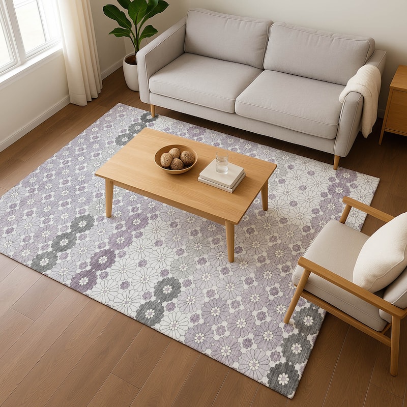 Premium Washable Super Soft Whimsy Mosaic Mayfield Rug