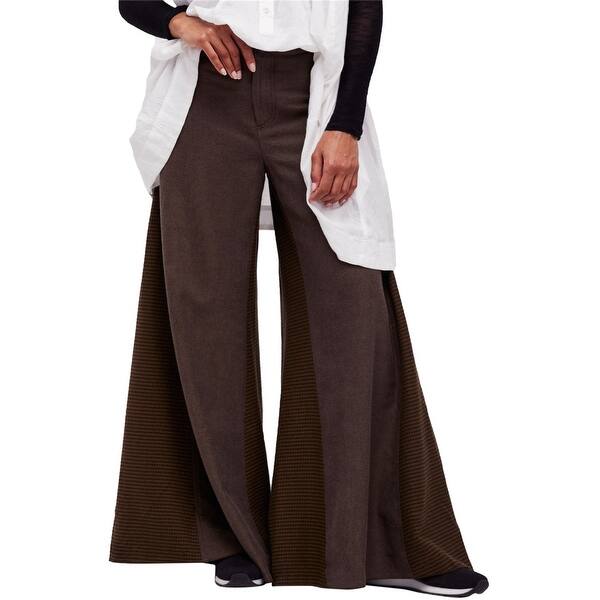 Shop Free People Womens Wide Leg Culotte Pants Green 4 Long