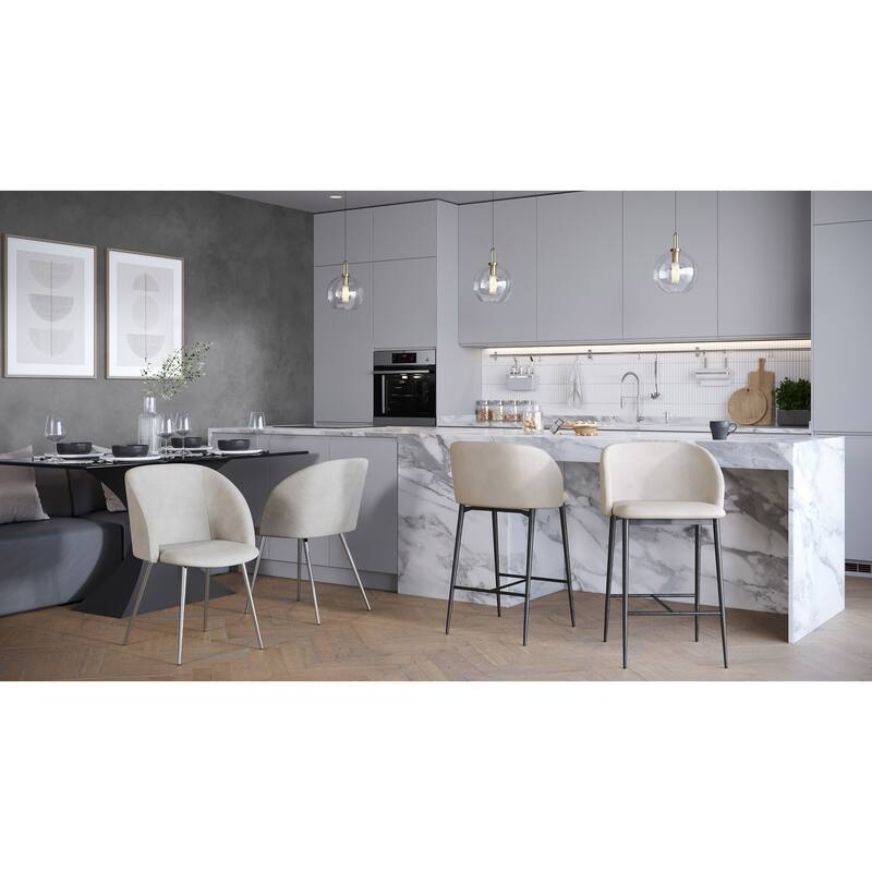 Silver Orchid Harding Upholstered Dining Chairs (Set of 2)