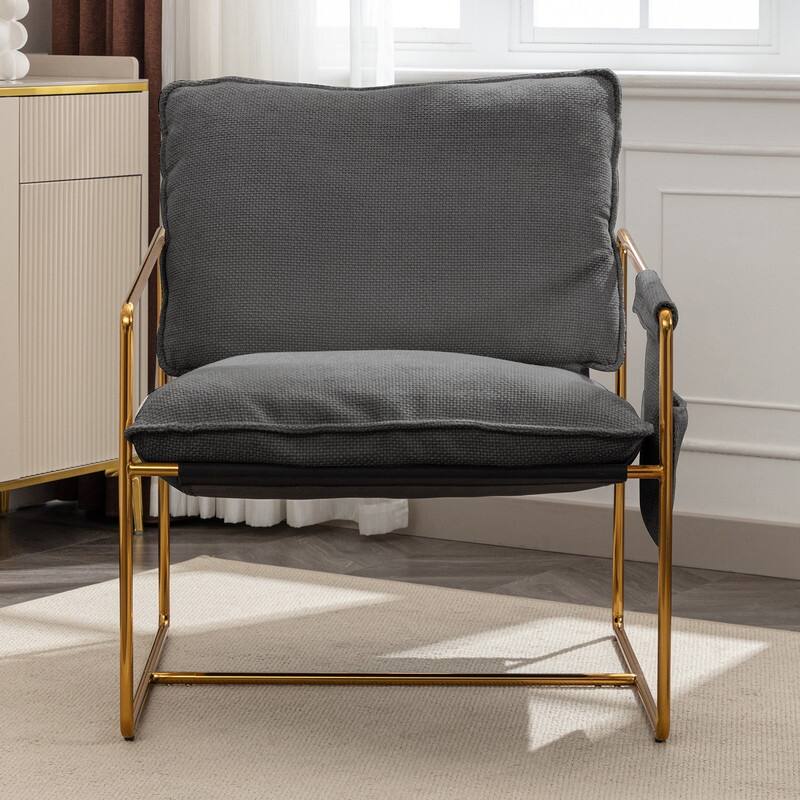 Mixoy Set of 2 Modern Metal Frame Sling Accent Chair