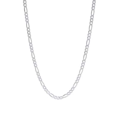 Victoria Townsend .925 Sterling Silver 2.9mm PAVE FIGARO Necklace in 24 inches.