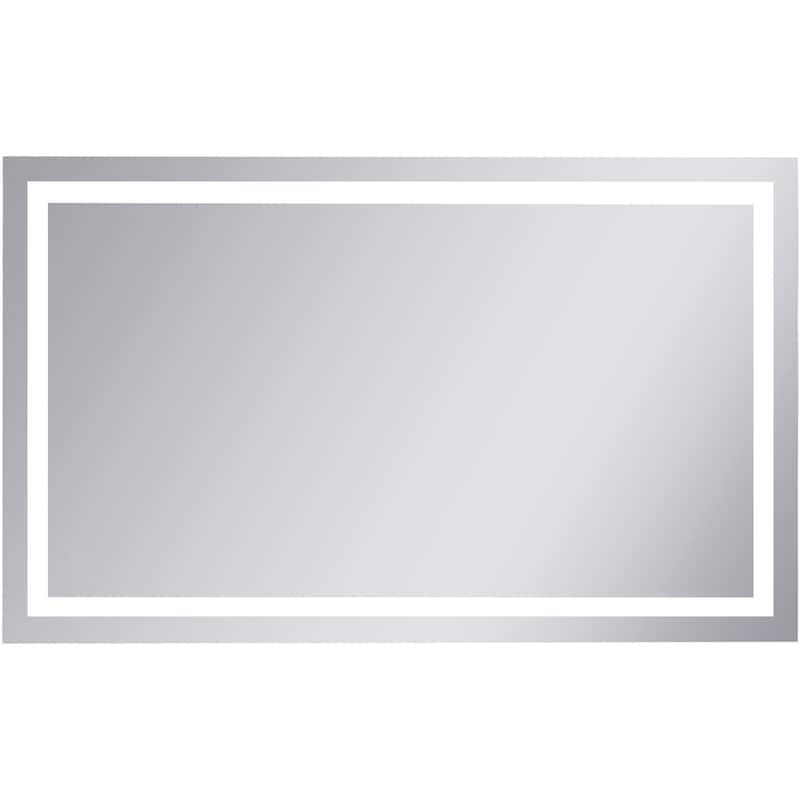 Elegant Lighting Nova 36" x 60" Rectangular Flat Aluminum Framed - Silver