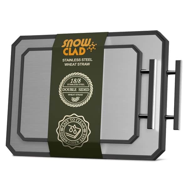 Stainless Steel Cutting Board - Silver-2PCS