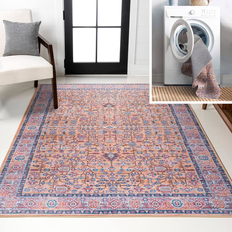 JONATHAN Y Cirali All-Over Persian Machine Washable Area Rug - 8 X 10 - Multi