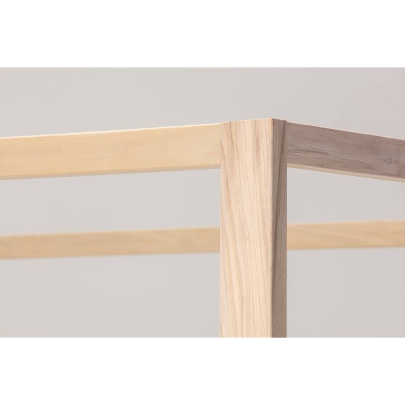 Full Size Bed - Gothic Glamour Canopy Platform Bed Frame - Solid Wood Bed