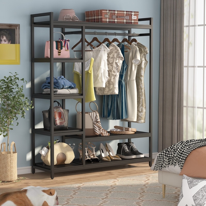 Free Standing Closet Organizer Heavy Duty Clothes Closet