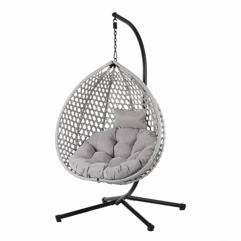 Wicker Hanging Egg Chair for Indoor and Outdoor Relaxation