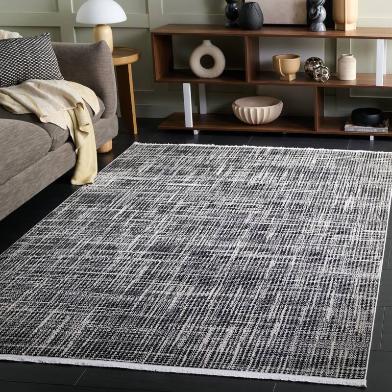 SAFAVIEH Mila Adelmira Modern & Contemporary Rug - 4' x 6' - Ivory/Black