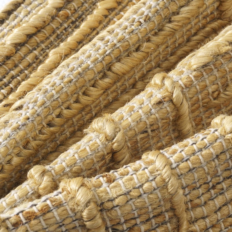 Geometric Striped Braided Cotton Throw Pillow Cover - 22" - Brown