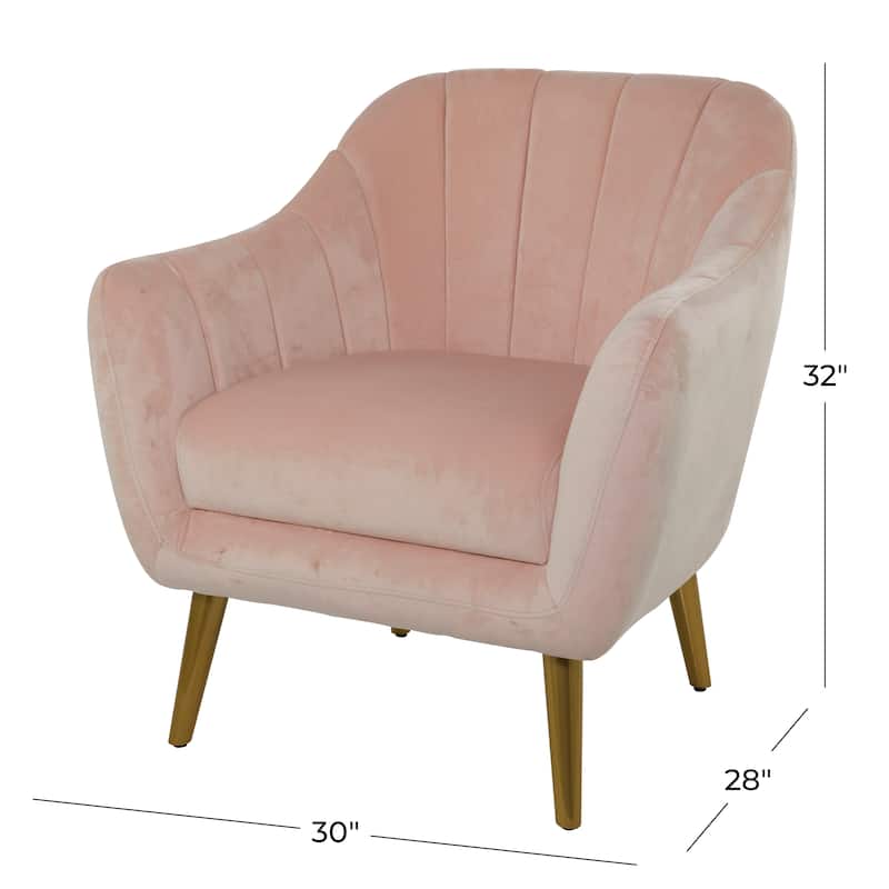 Black or Pink Polyester Living Room Accent Chair